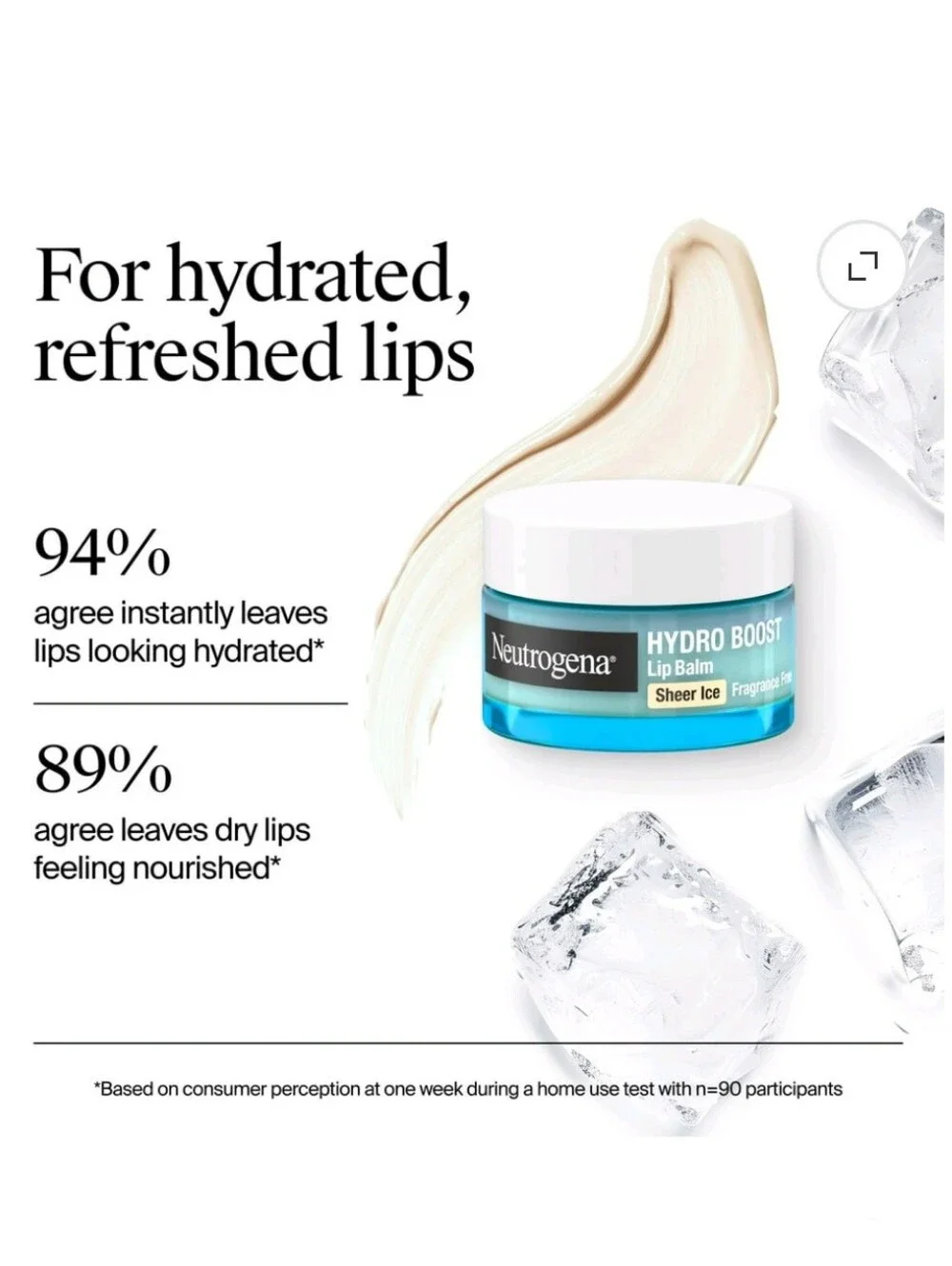 🐢2/$15 Neutrogena Hydro Boost Hyaluronic Acid Lip Balm Sheer Ice